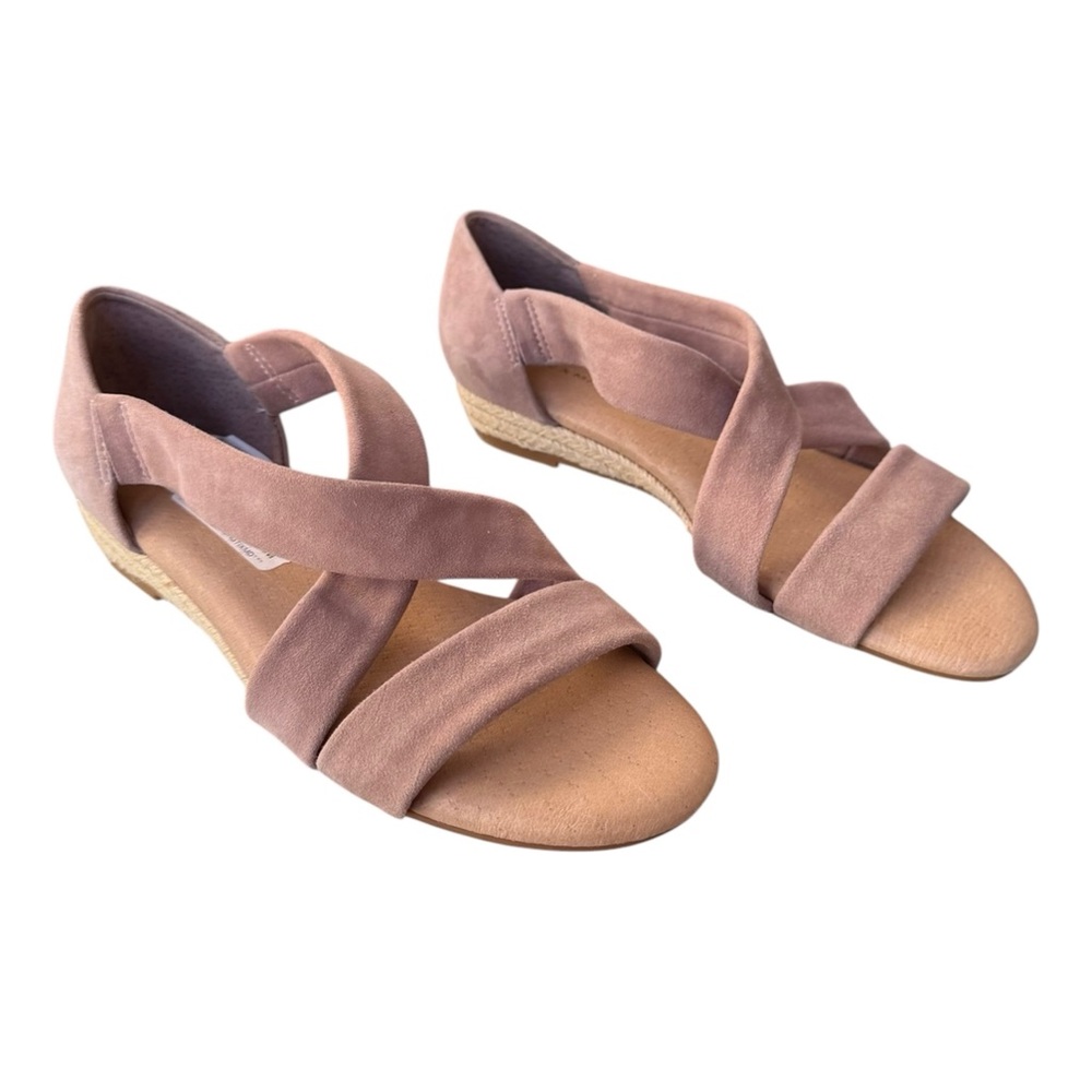 Alex Marie Greer Women's Suede Cross Band Wedge Sandals